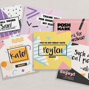🌟30 Personalized Poshmark Thank You Cards!  🌟